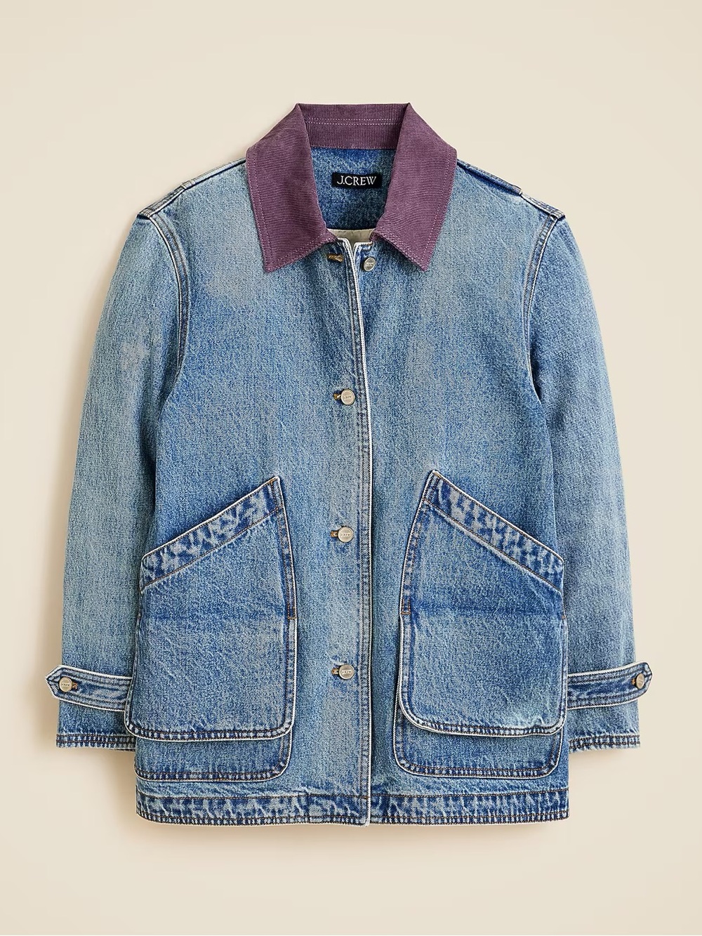 NWT J.Crew Relaxed Barn Jacket in denim XXS